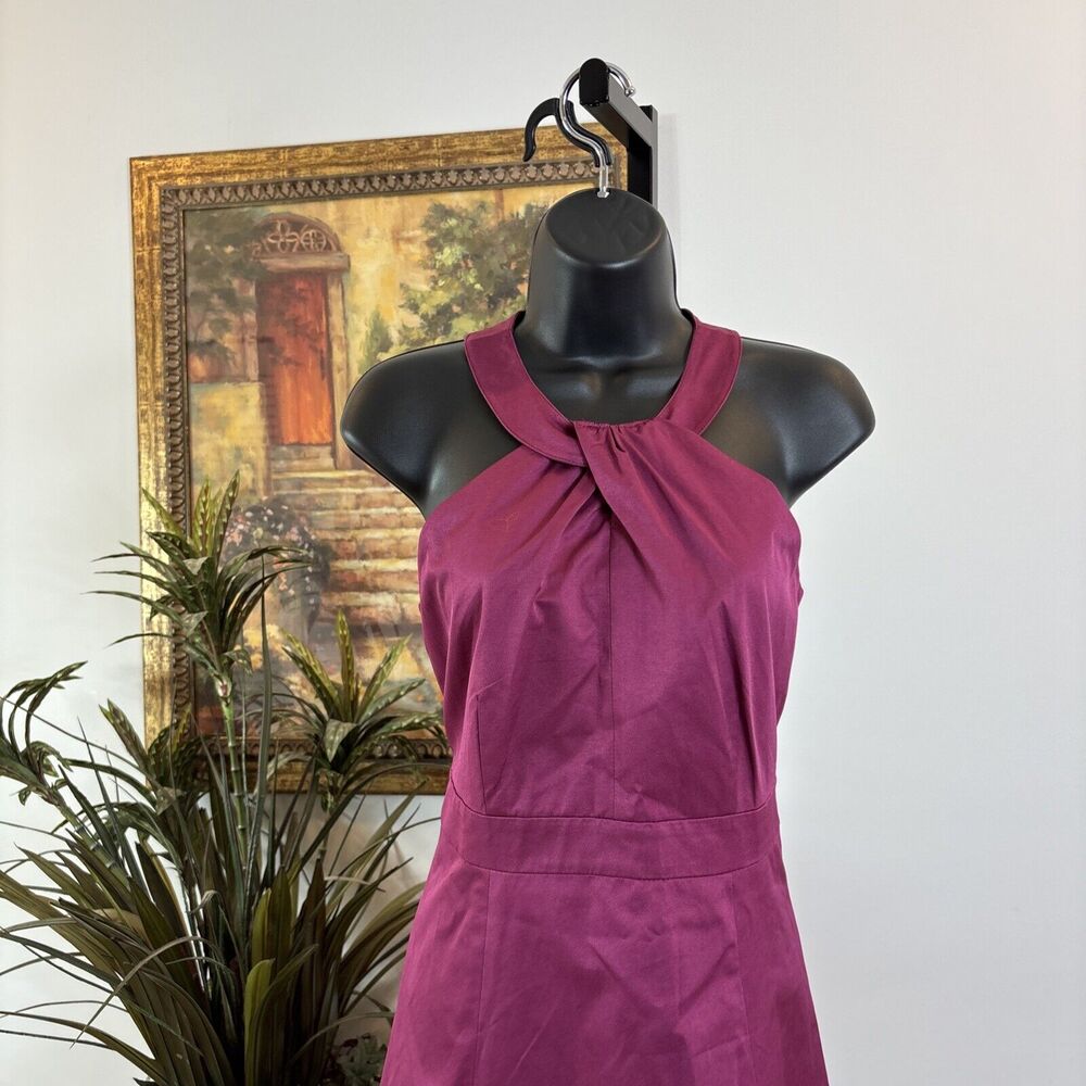 Merona Women’s Dress Sleeveless Short Dress Size 8 Halter Fit & Flare Zipper - Picture 2 of 10